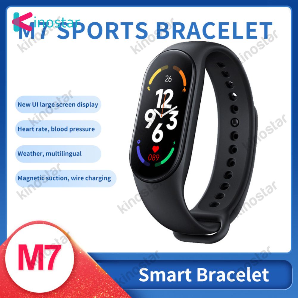 Vòng Đeo Tay Fitpro Thông Minh M7 Mặt Số Động Chống Nước Ip67 Hiển Thị Oxy Trong Máu Huyết Áp Nhịp Tim Màn Hình Lớn Hd.