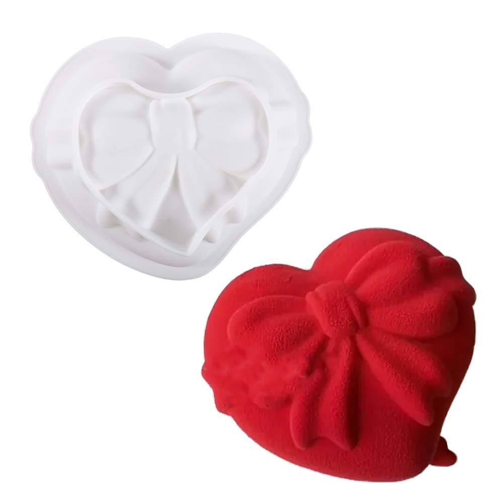 Khuôn Silicone Làm Sô Cô La Hình Nơ Trái Tim An Toàn Cho Sức Khỏe