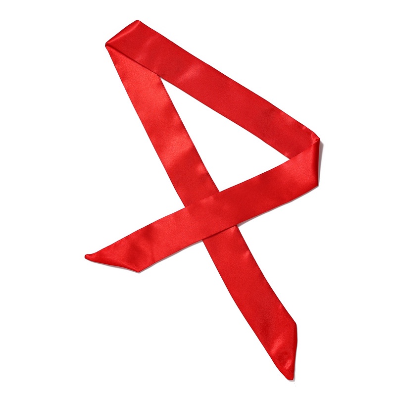 Khăn Quàng Cổ Vải Lụa Satin Màu Trơn Thắt Nơ Nhỏ Xinh Thời Trang Cho Nữ