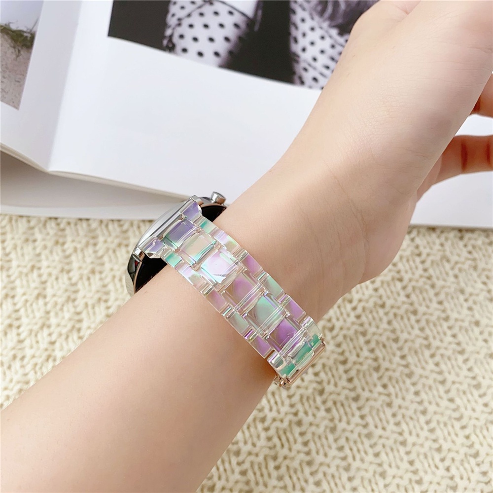 Dây Đeo Đồng Hồ 2 Màu Laser Trong Suốt Lấp Lánh Cho Samsung Galaxy Watch 5 4 4 Classic 40 / 44 / 42 / 46mm