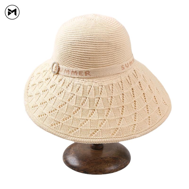 Hàng Mới Về Mũ Dệt Kim Oversize Chống Nắng Thoáng Khí Thời Trang Đi Biển Phong Cách Hàn Quốc 2022
