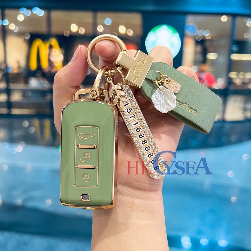 Ốp Chìa Khóa Điều Khiển Từ Xa Cho Mitsubishi Xpander Outlander 3 ASX Colt Lancer Grandis Pajero Sport Eclipse Cross Montero Xpander