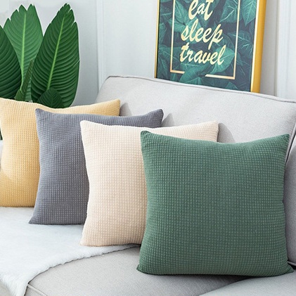 Vỏ Gối Nhung Hình Vuông Kích Thước 30x50 / 45x45 / 50x50cm Phong Cách Ramadan Trang Trí Nhà Cửa