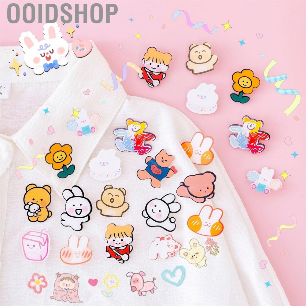 Ooidshop Cute Pins Exquisite Fashion Cartoon Acrylic Girl Brooch Clothes Bag Pendant Badge Pin Decoration