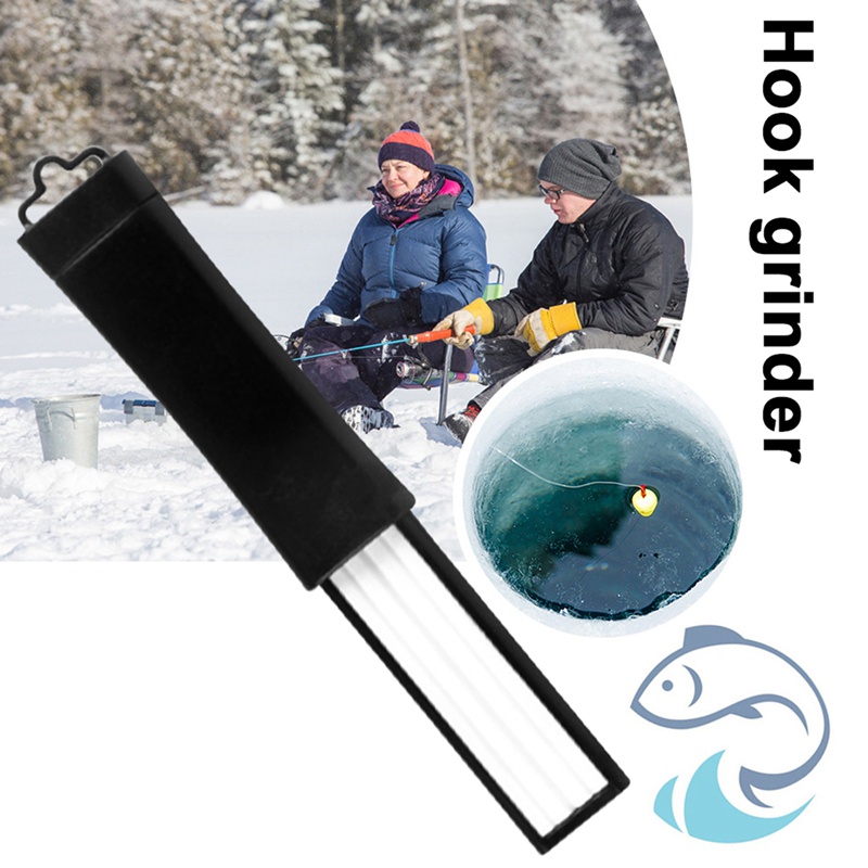 Dụng Cụ Mài Lưỡi Câu Cá Đầu Tròn Hình Nón Màu Đen Dễ Sử Dụng