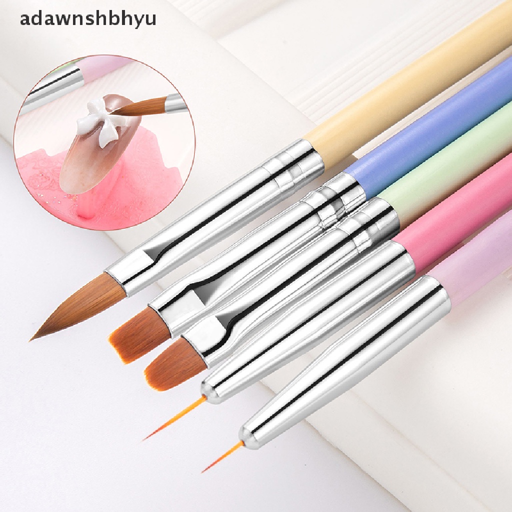 Cọ Vẽ Trang Trí Móng Tay Đầu Tròn Bằng Kim Loại Chuyên Dụng