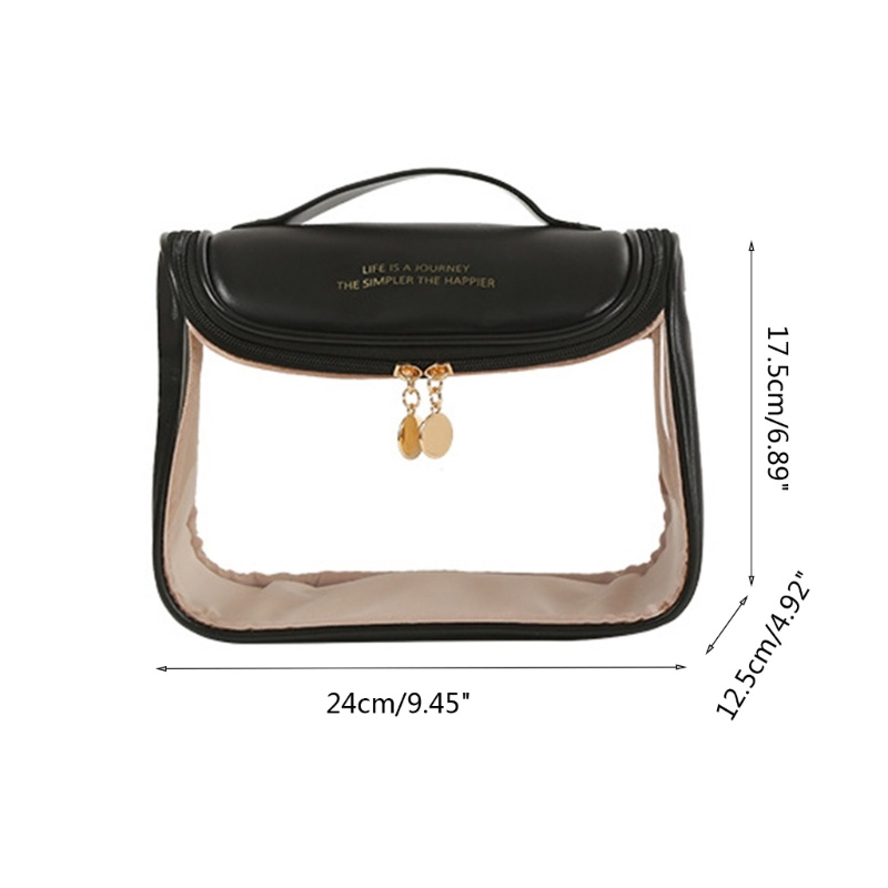 Túi Đựng Mỹ Phẩm Trong Suốt Sức Chứa Lớn Tiện Dụng Khi Đi Du Lịch