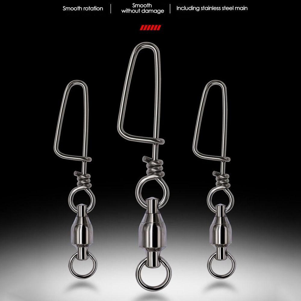 MYRONGVN Set 10 Khóa Câu Cá Bằng Thép Không Gỉ Kích Thước 1 # Đến 8 #