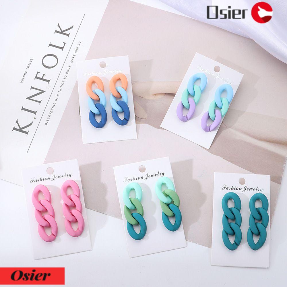 1 Khuyên Tai Acrylic Tua Rua Phong Cách Vintage Thời Trang