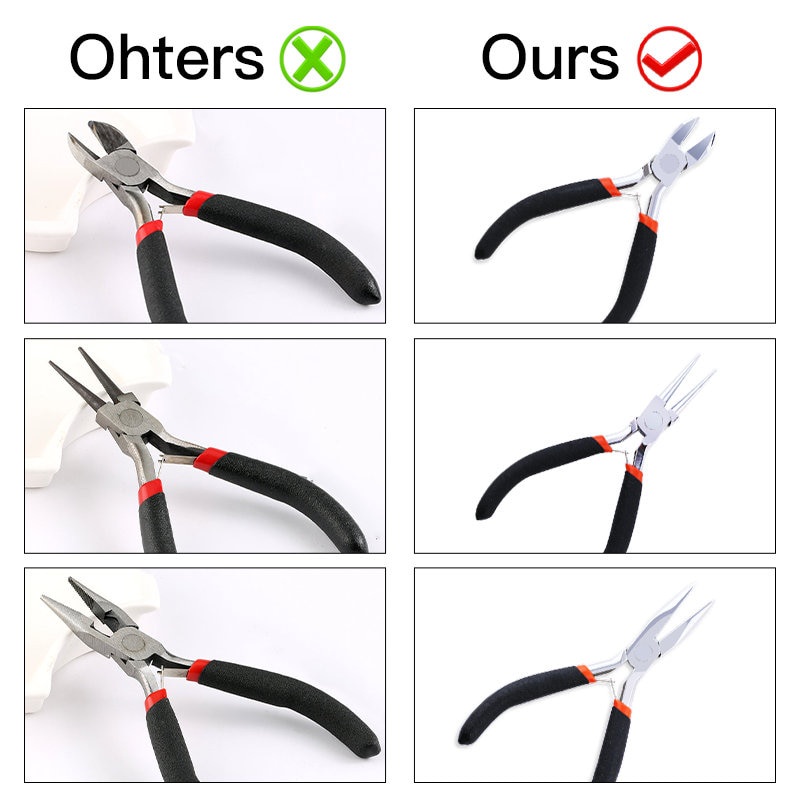 1 Kìm Mũi Thép Carbon Làm Trang Sức Thủ Công