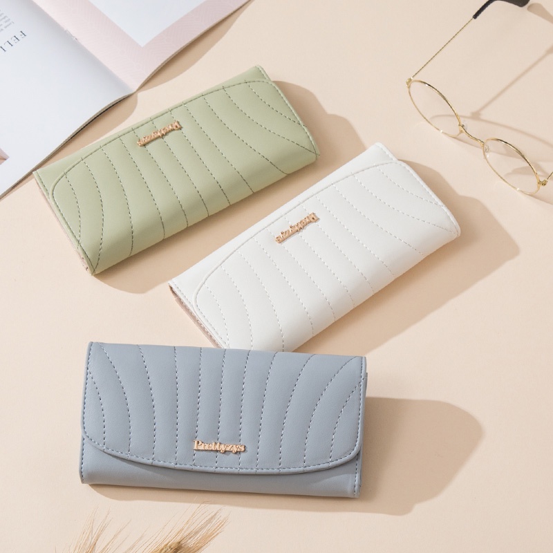 Ví Da PU Dáng Dài Thiết Kế Thanh Lịch Cho Phái Nữ