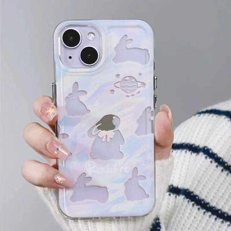 ✅Ốp Điện Thoại Mềm Chống Sốc Hình Thỏ Graffiti Cho iPhone 14 / 13promax 12 / 11pro xr / xs 7 / 8Plus K21T