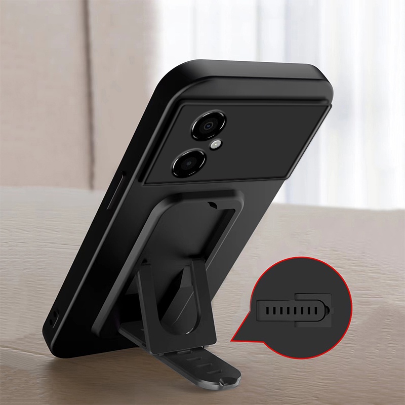 Ốp Lưng Chống Sốc Họa Tiết Rằn Ri Có Giá Đỡ Cá Tính Cho Xiaomi Poco M5