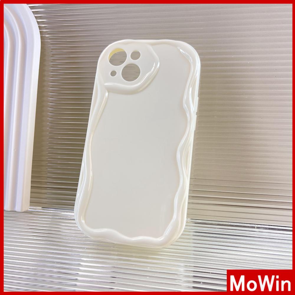 Ốp điện thoại viền gợn cong màu trắng/ đen/ trong thích hợp cho iPhone 13 Pro max 12 Pro Max 11 xr 7Plus 14 Pro Max