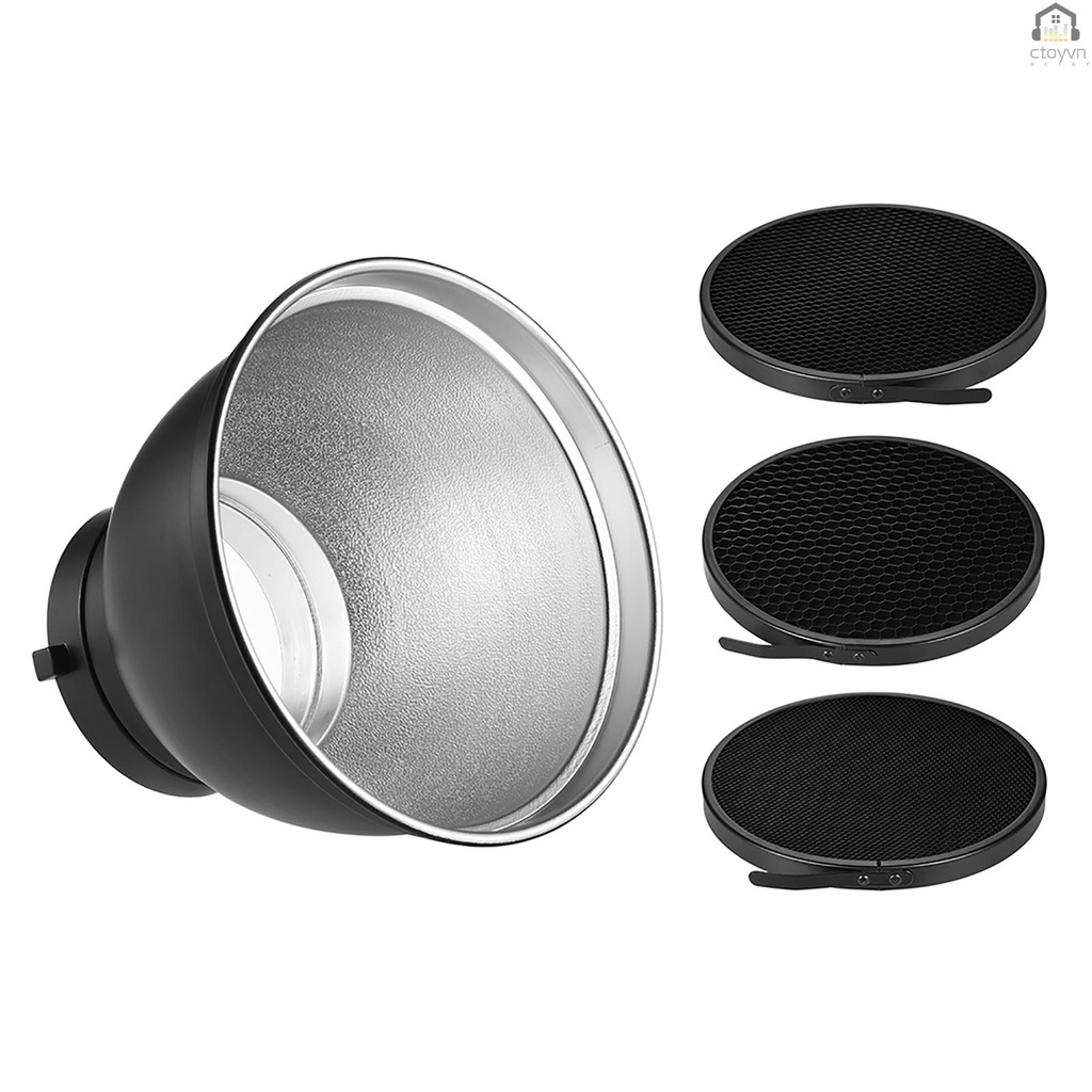 Hộp Khuếch Tán Ánh Sáng Tiêu Chuẩn 7 Inch Với Giá Đỡ Bowens Mount Studio Speedlite Với 20°/ 4