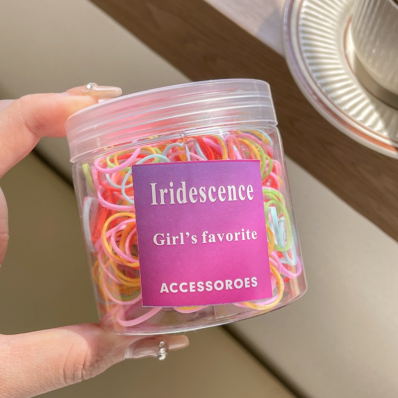 Dây Buộc Tóc Cao Su Màu Kẹo Dùng Một Lần Không Đau Cho Bé Gái