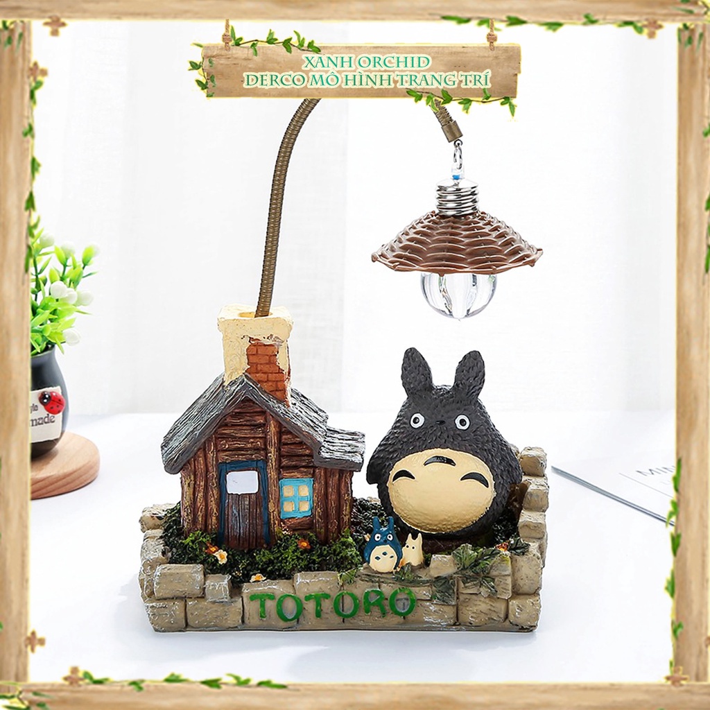 Mô Hình Tiểu Cảnh "Ngôi Nhà Mèo Totoro Mini" Đèn Ngủ Trang Trí Phòng Ngủ Nhựa Thủ Công Mỹ Nghệ, Quà Tặng Sinh Nhật