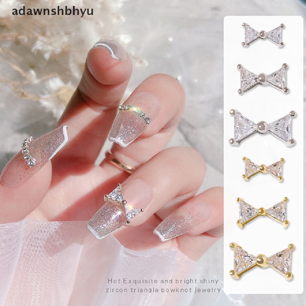 1 Đá Zirconia Hình Nơ Đính Trang Trí Móng Tay