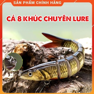 Mồi câu cá 8 khúc siêu nhạy, câu lure, cá lure, lure cực bén, lure nhựa - đồ câu dhs