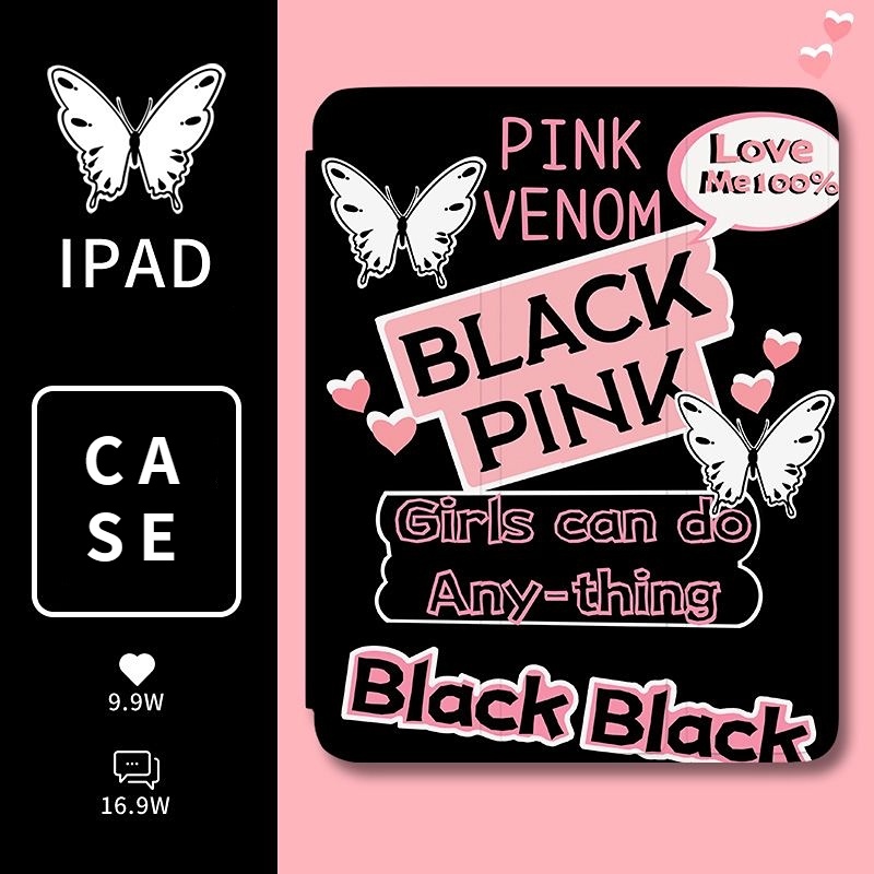 Bao da in bướm thích hợp cho iPad Air4 10.9 Gen10/ 9/ 8/ 7/ 6/ 5 Air5/ 4/ 3/ 2/ 1 9.7/ 10.2/ 10.5/ 10.9/ 11