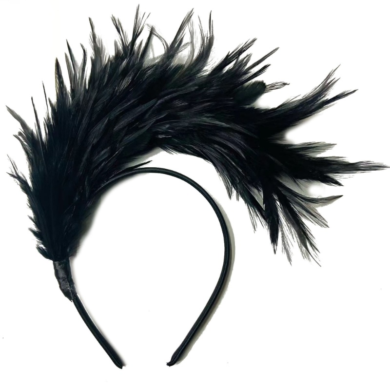 Băng Đô Cài Tóc Đính Lông Vũ Phong Cách 1920