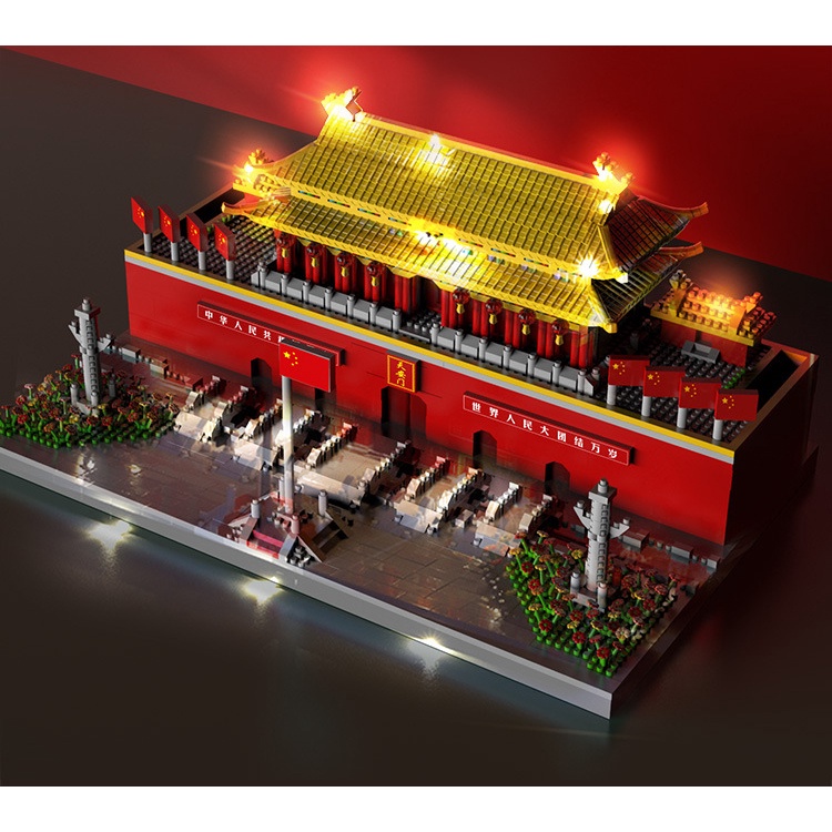 Tương thích với các khối Lego Quà tặng đồ chơi lắp ráp hạt nhỏ Thiên An Môn quy mô lớn có độ khó