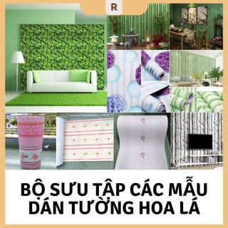 Decal dán tường CÁC MẪU HOA LÁ XINH khổ 45cm (giá bán 1m)