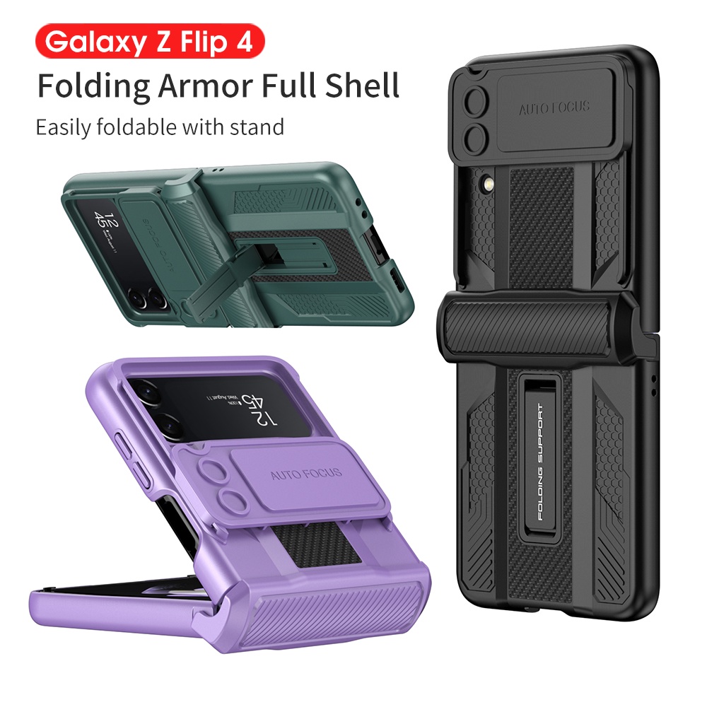 Ốp Điện Thoại Có Nắp Trượt Bảo Vệ Ống Kính Máy Ảnh Cho Samsung Galaxy Z Flip 4 Z Flip 4
