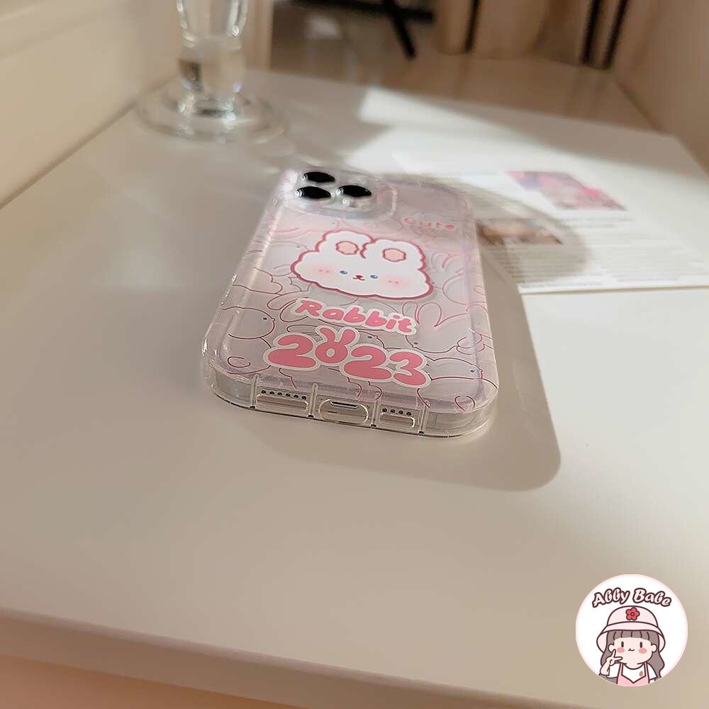 Ốp Điện Thoại TPU Mềm Trong Suốt Chống Bụi Bẩn In Hình Thỏ Hoạt Hình Dễ Thương Cho IPhone 14 Pro Max 13 12 11 Pro Max