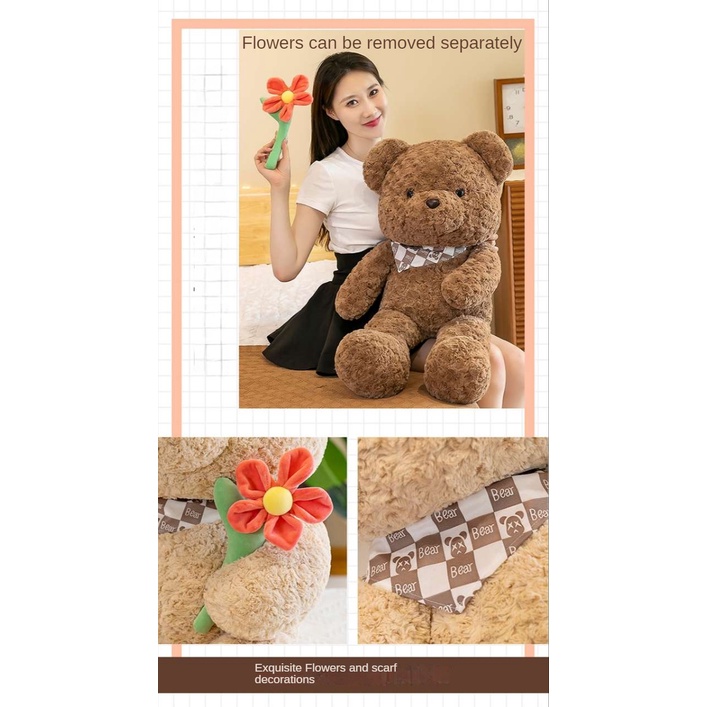 Gấu teddy nhồi bông dễ thương dùng làm quà tặng cho bạn gái - ảnh sản phẩm 5