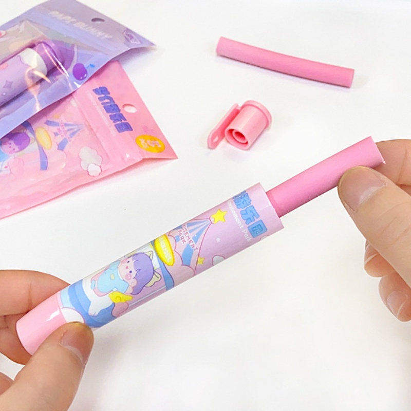 Bộ gôm tẩy dạng bấm họa tiết hoạt hình đáng yêu