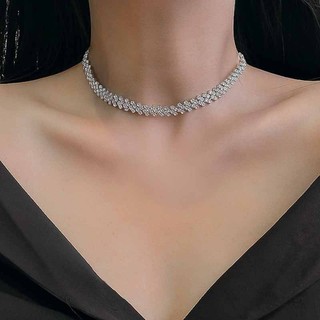 Vòng cổ choker đính đá toàn bộ đơn giản