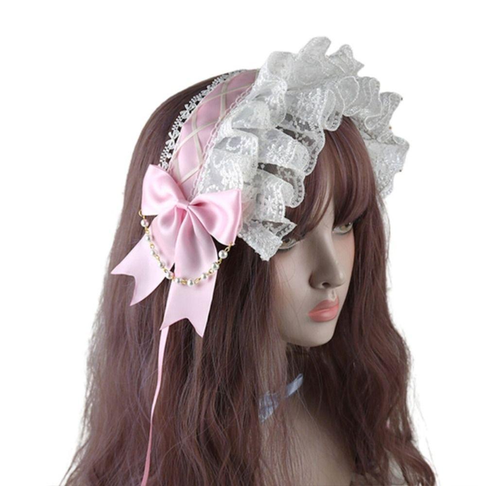 Dây Ruy Băng Trang Trí Đầm Lolita Băng Đô Ren Cài Tóc Thời Trang