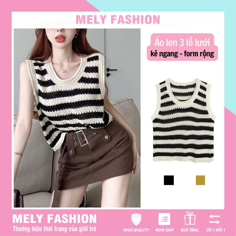 Áo 3 lỗ mongtoghi form rộng ghi lê hai dây bản to nữ len lưới dễ phối đồ đi chơi đi tập trẻ trung năng động AL14