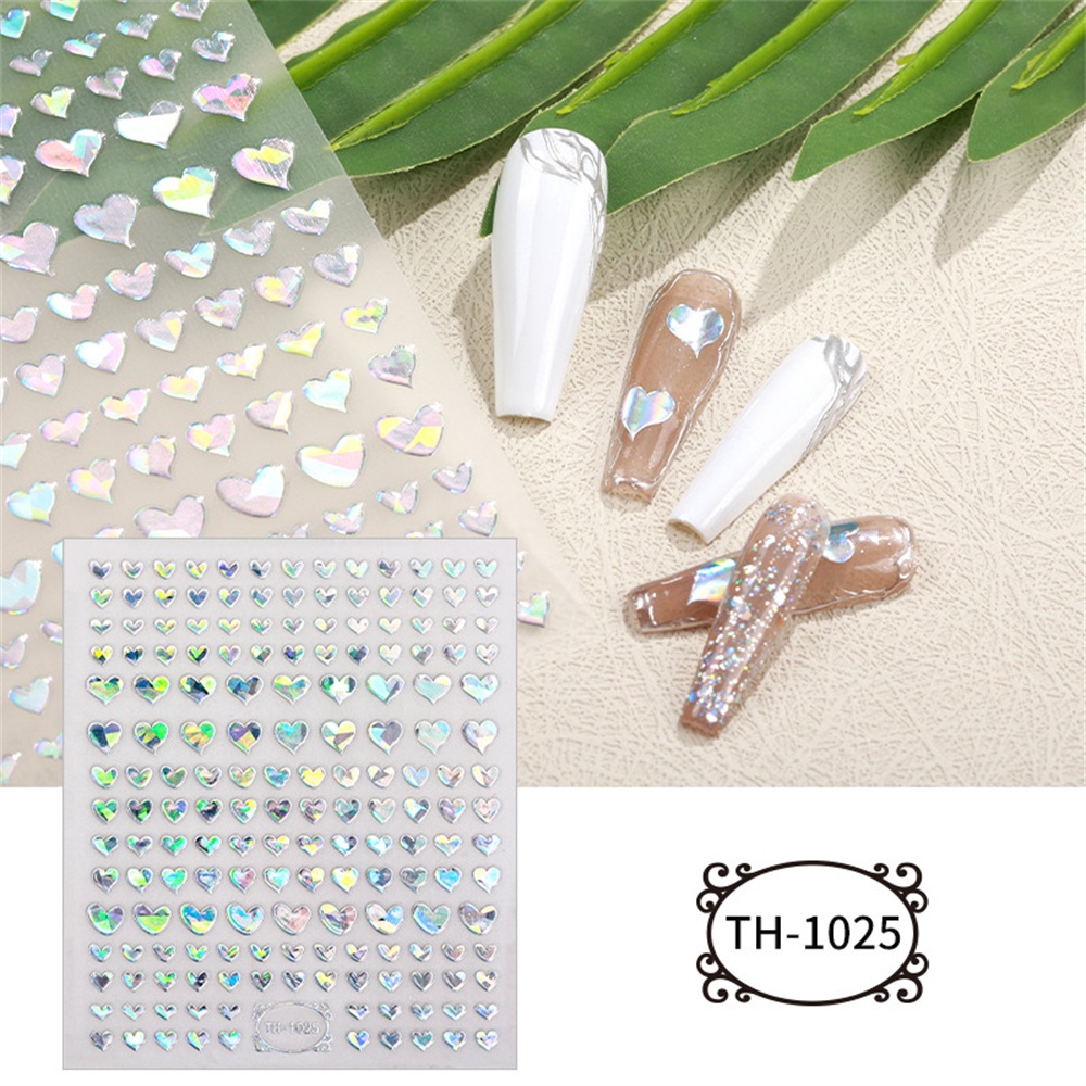 Hình dán ngôi sao, họa tiết ngôi sao, ngôi sao ngôi sao, ngày lễ tình nhân để trang trí móng tay DIY Snake Time Patch 3D Laser Tiehua INS Net Red Nail Patch -pikalu