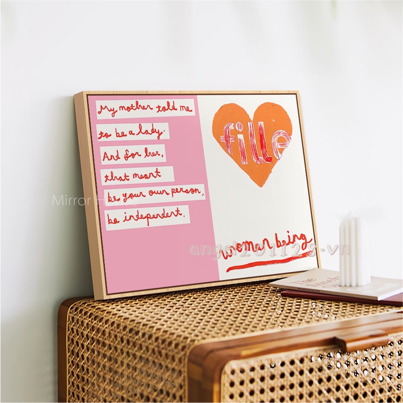 Tranh Treo Tường Trang Trí Phòng Khách Phong Cách Vintage Dễ Thương