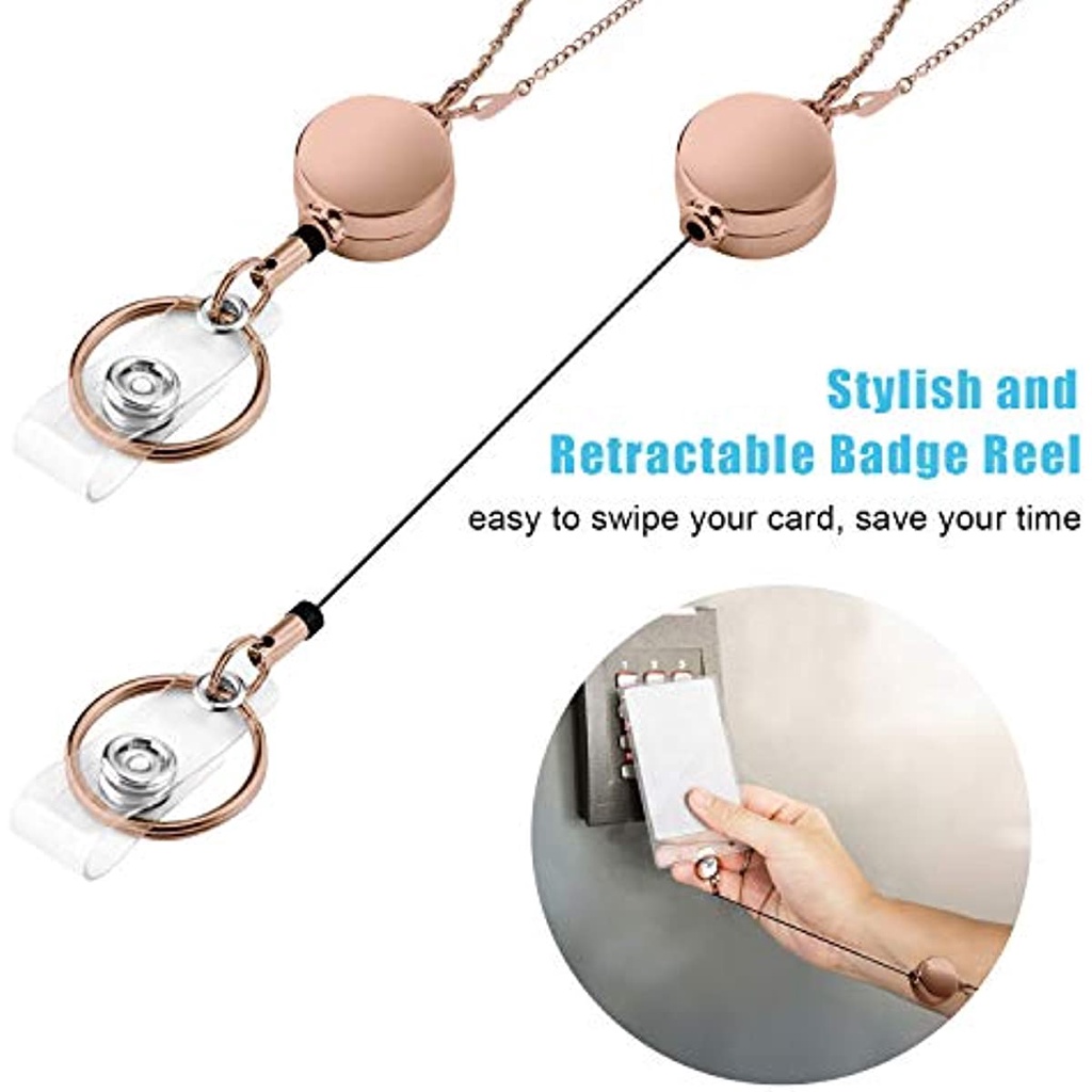 1 Bộ Dây Đeo Huy Hiệu Bằng Thép Không Gỉ Cao Cấp Chống Thấm Nước Có Thể Thu Vào Thời Trang Cho Nữ Giá Đỡ