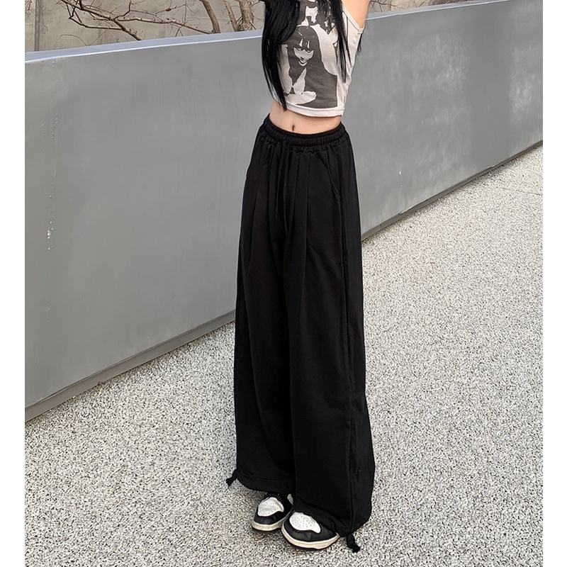 Nrvp [Hàng Có Sẵn] Quần Thể Thao Dài Oversize Phong Cách Đường Phố Hàn Quốc Thời Trang Nữ