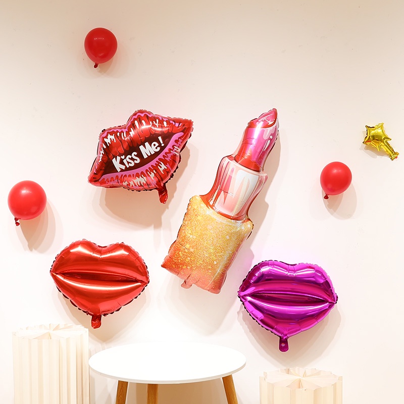 Bong Bóng Lá Nhôm Hình Đôi Môi 18 inch Dùng Trang Trí Tiệc Sinh Nhật / Tiệc Cưới