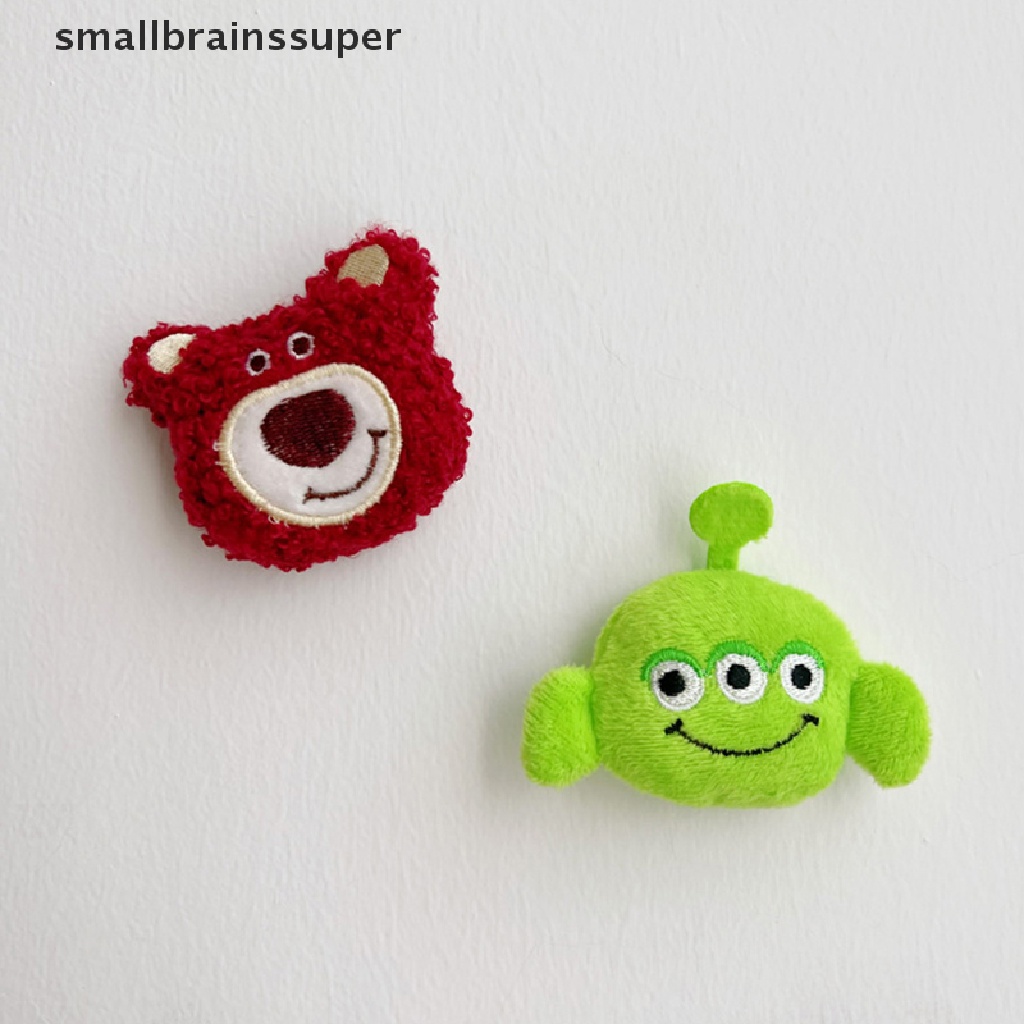 Ghim Cài Áo Hình Chú Gấu / Quái Vật Phủ Lông Mềm Mại Màu Xanh Dương Dùng Trang Trí Ba Lô / Áo Khoác SBS