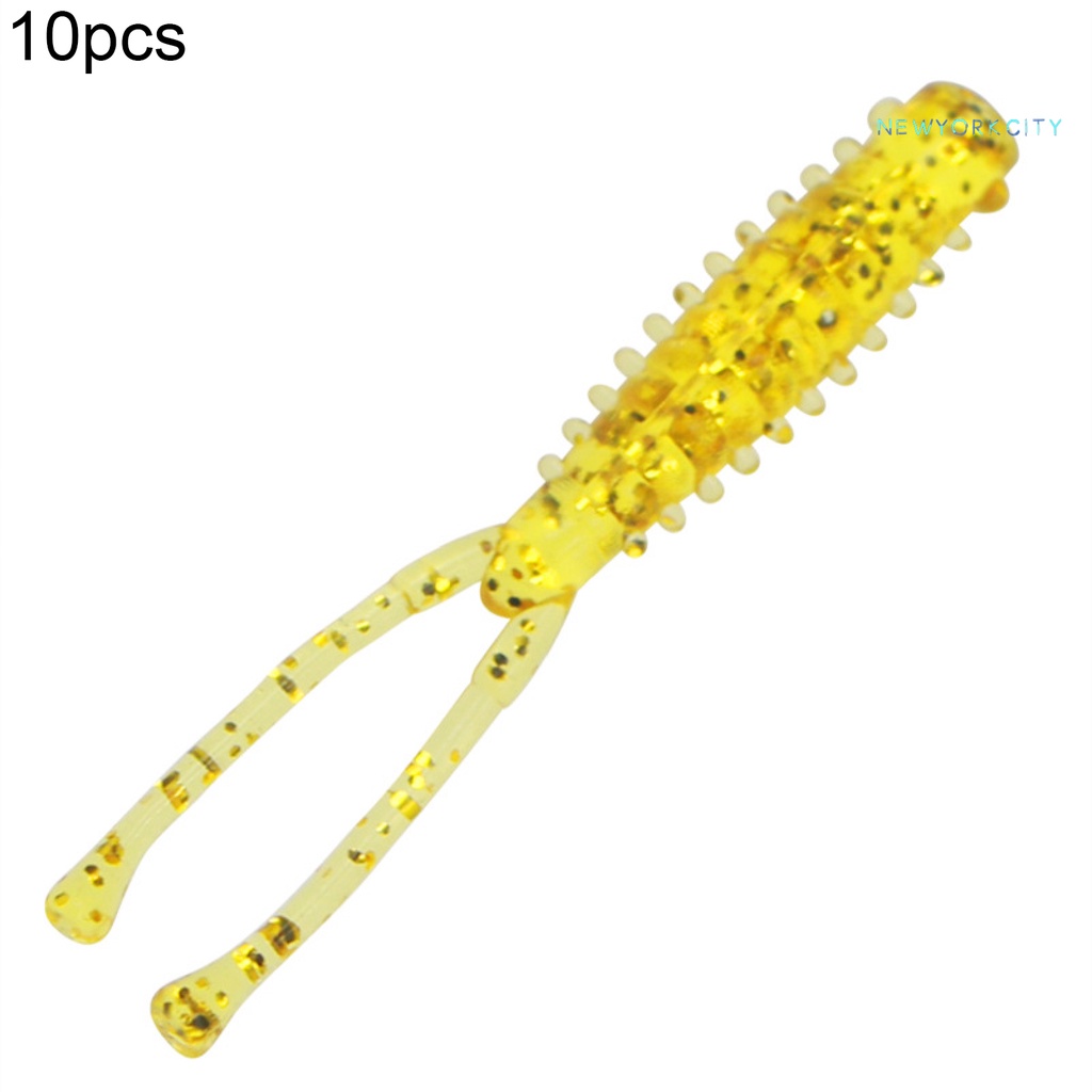 Set 10 Mồi Giả Nhử Cá Mềm 4.2cm Gắn Kèm Móc Câu Tiện Dụng