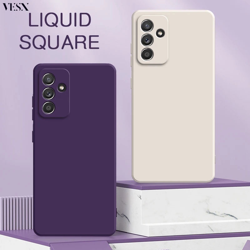 Ốp lưng Đường Viền Vuông Silicone Mềm Cho Samsung ss Galaxy A54 A34 A24 A14 A04s A04 A04e 4G 5G 2022