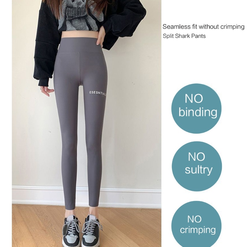 Xiangbao Quần Legging Thể Thao Lưng Cao Ôm Dáng Không Để Lại Dấu Vết In Chữ Thời Trang Xuân Hè Cho Nữ