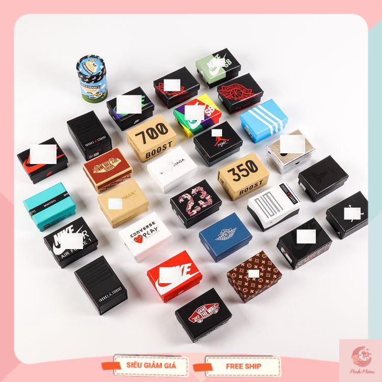 Túi và hộp đựng mô hình móc khóa giầy sneaker 3D tỉ lệ 1:6