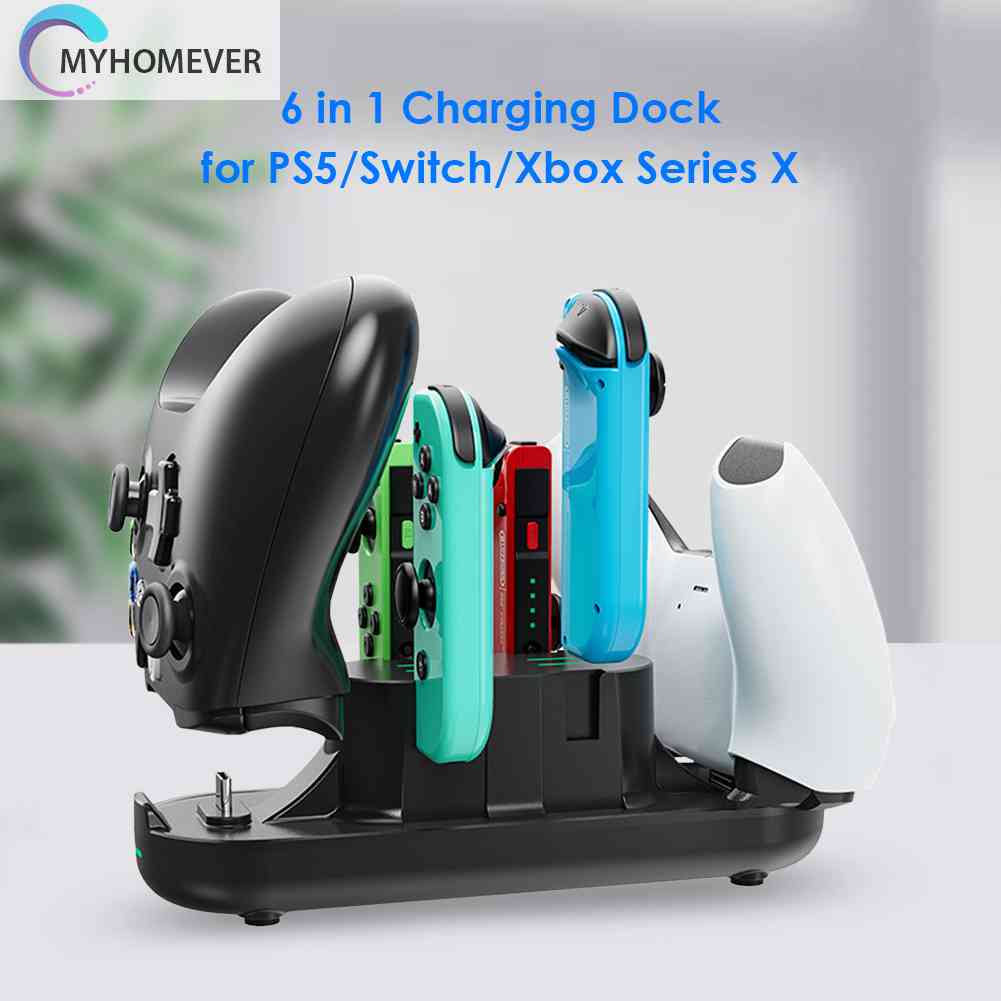 Đế SạC 6 Trong 1 Cho Tay CầM Chơi Game Joy Con PS5 Xbox X S