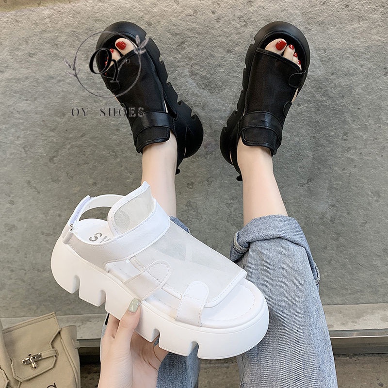 Xăng đan Đế Dày Phối Lưới Phong Cách La Mã Thời   2023