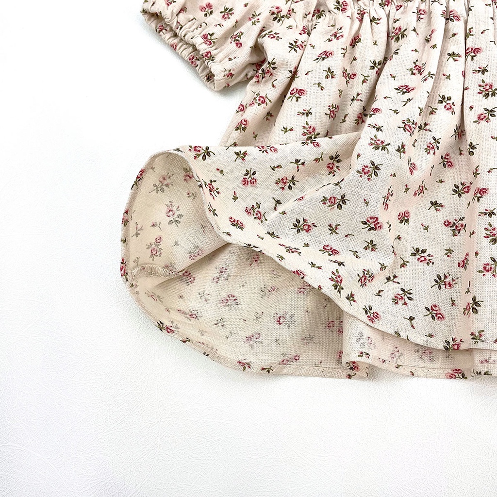 Set Áo Thun Tay Ngắn Cổ Tròn In Hoa + Quần Short Thời Trang Hè Hàn Quốc Xinh Xắn Cho Bé Gái