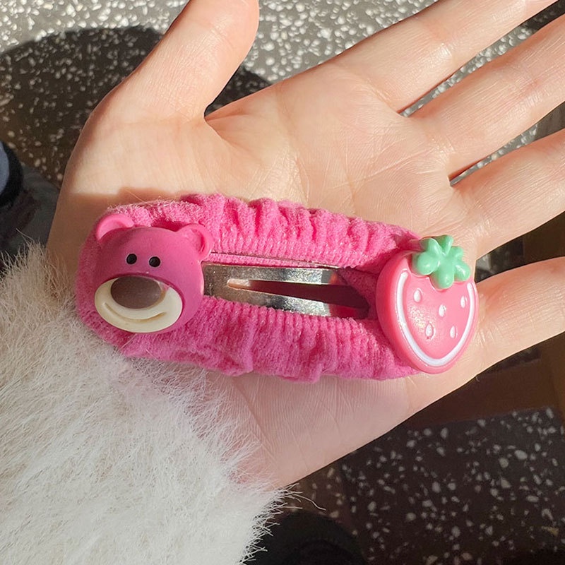 Gấu dâu Lotso Kẹp Tóc Hình Hoạt Hình Xinh Xắn Cho Nữ