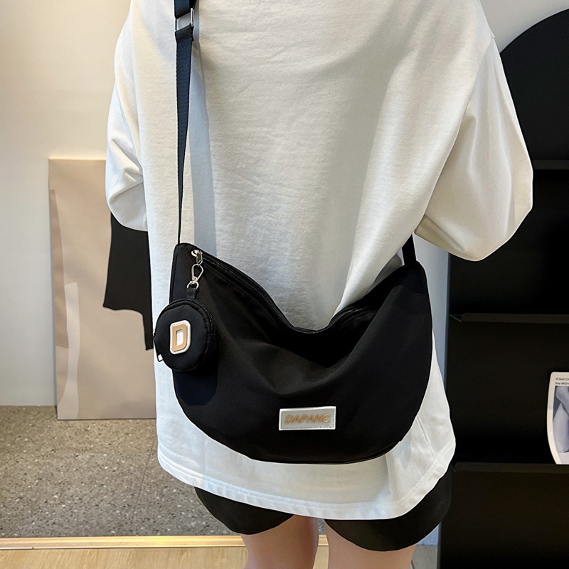 Túi Xách JASMIN NOIR Vải Canvas Hình Tròn In Họa Tiết Dễ Thương Thời Trang Cho Nữ