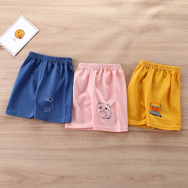 Quần Đùi Cotton 73-130cm Họa Tiết Hoạt Hình Phong Cách Hàn Quốc Cho Bé